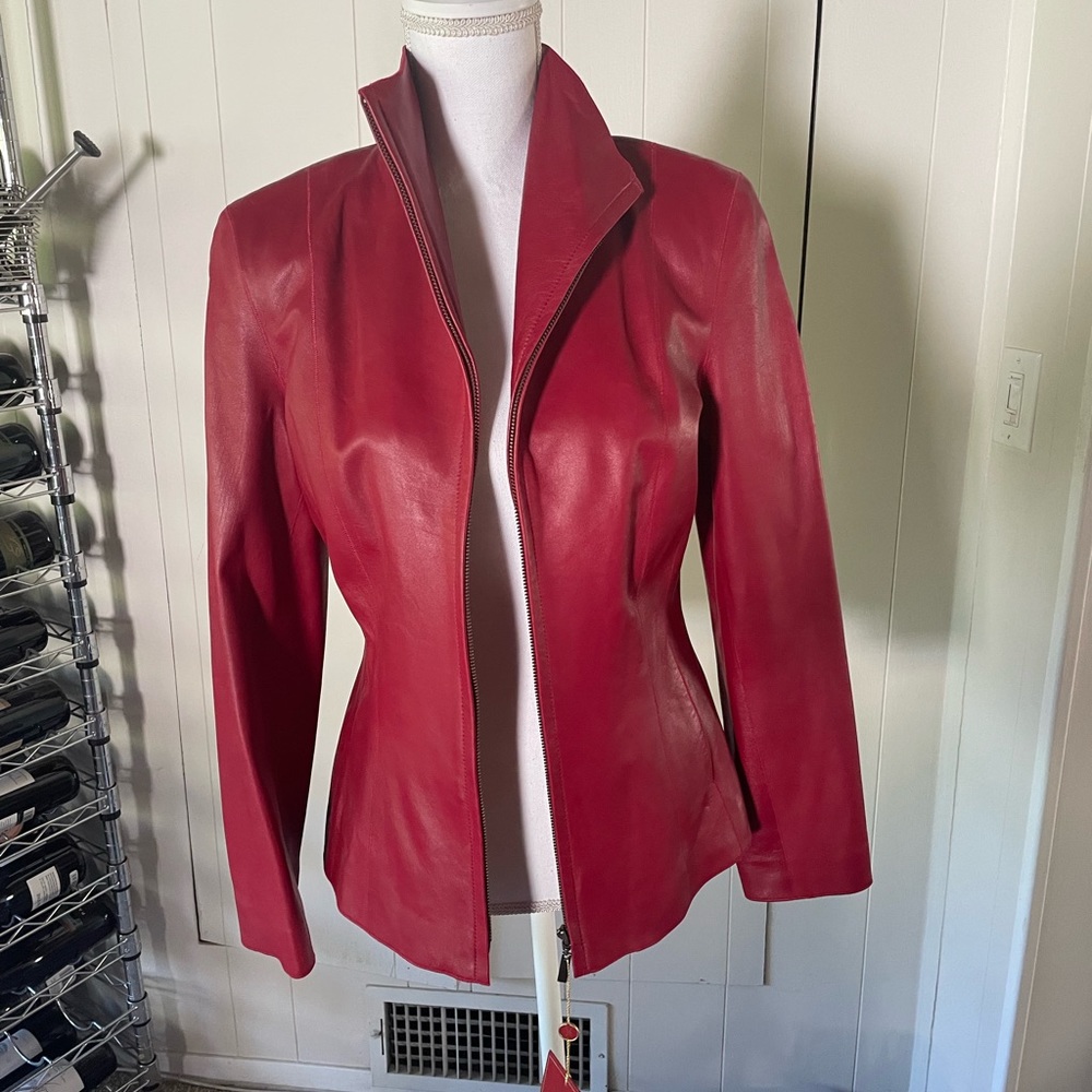 New Cole Haan Leather Jacket